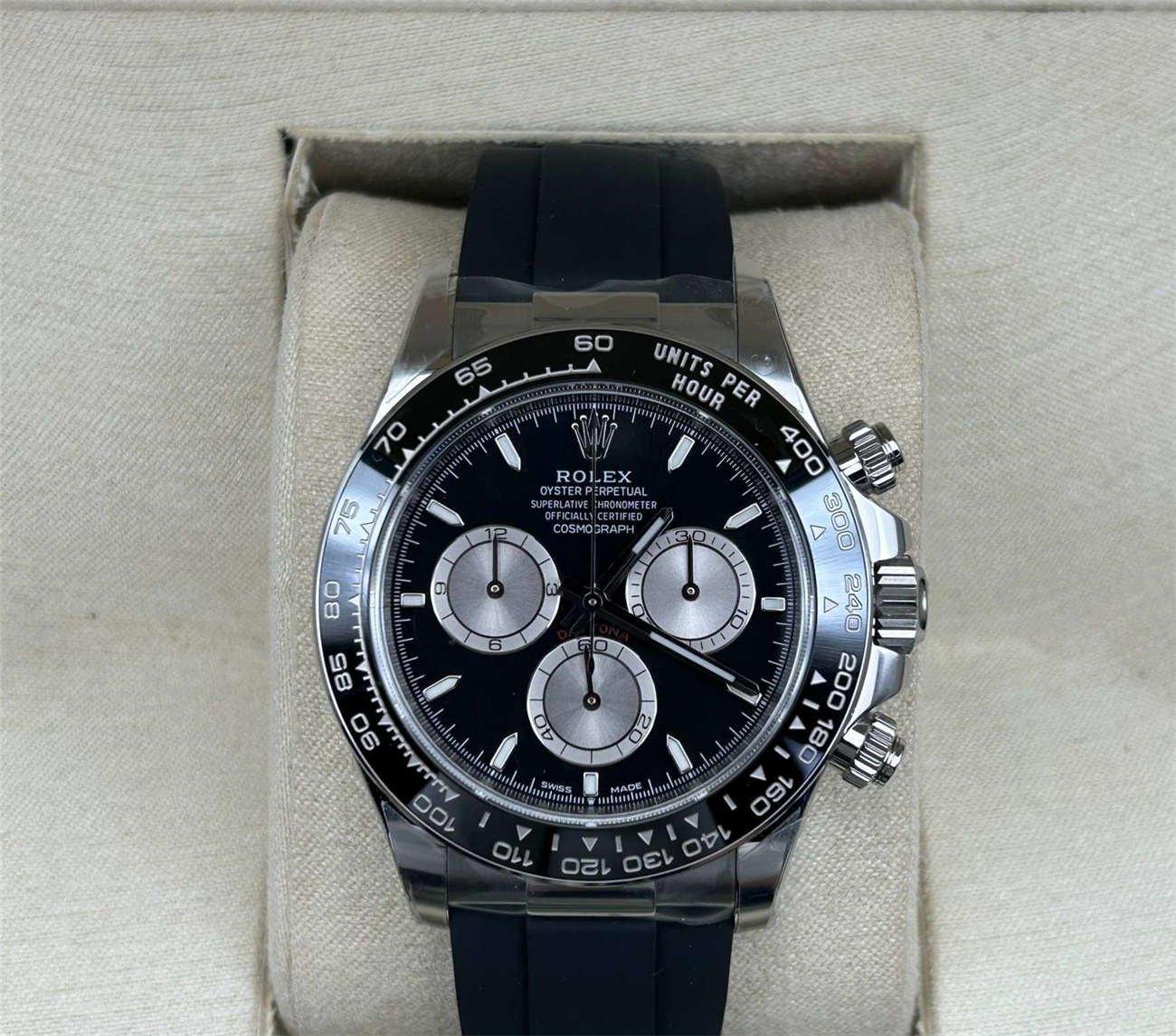 Rolex Daytona 126519LN Replica – White Gold Black Dial