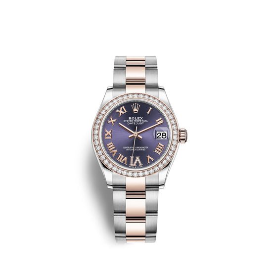 Rolex Replica Watch Datejust 31, Oystersteel, 18kt Everose Gold and diamonds, 278381RBR-0019