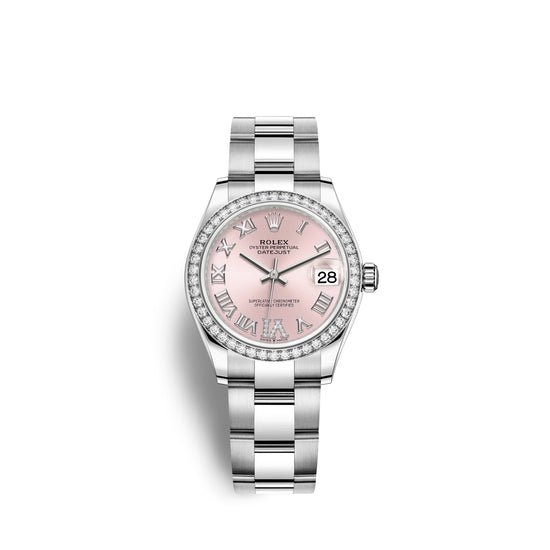 Rolex Replica Watch Datejust 31, Oystersteel, 18kt White Gold and diamonds, 278384RBR-0027