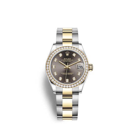 Rolex Replica Watch Datejust 31, Oystersteel, 18kt Yellow Gold and diamonds, 278383RBR-0021