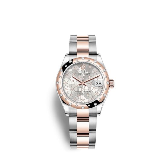 Rolex Replica Watch Datejust 31mm, Oystersteel and 18k Everose Gold with Diamonds, 278341rbr-0031