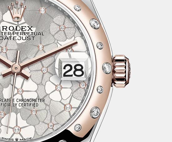 Rolex Replica Watch Datejust 31mm, Oystersteel and 18k Everose Gold with Diamonds, 278341rbr-0031