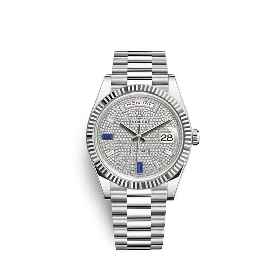 Rolex Replica Watch Day-Date, 40mm, Platinum, 228236-0009