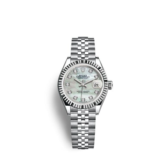 Rolex Replica Watch Lady-Datejust 28, Oystersteel and 18k White Gold, 279174-0009